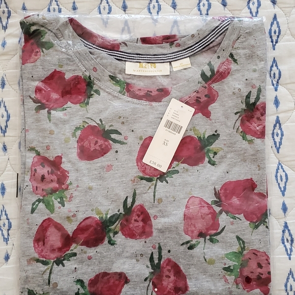 Anthropologie Tops - Maeve Red Straberry Tshirt
